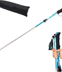 Ultra Light Trekking Hiking Poles Aluminum Alloy Collapsible Outdoor Walking Sticks, Alpenstock for Hiking, Camping, Mountaining, Backpacking
